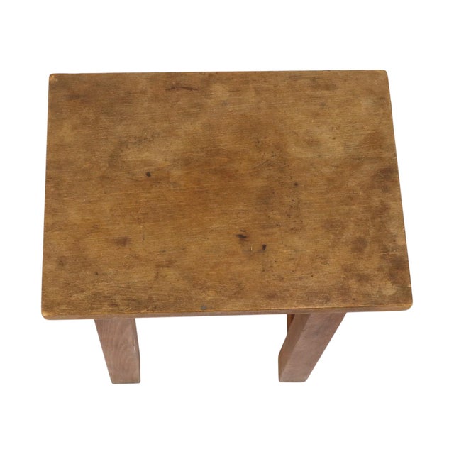 Rustic Wooden Stool, Southern France, 1950s For Sale - Image 12 of 18