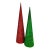 1980s Boho Chic Hollywood Regency Memphis Sparkling Cone Christmas Tabletop Trees - A Pair. For Sale