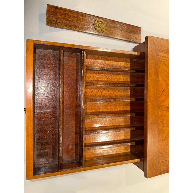 American Early 19th Century Connecticut Portable Lap Desk With Drawer For Sale - Image 3 of 12