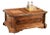 Italian Solid Walnut Coffee Table With Hidden Bar, Game Board & Burl Veneers For Sale