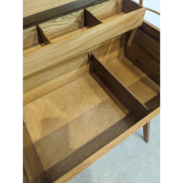 Tan Scandinavian Teak Side Table, 1960s For Sale - Image 8 of 9