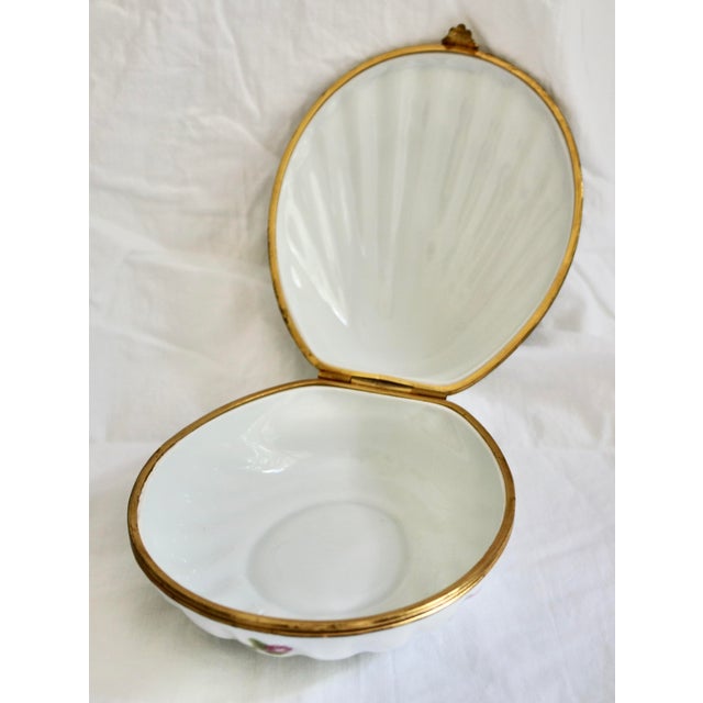 Mid 20th Century Vintage Limoges Castel Porcelain Hand Painted Box Made in France For Sale - Image 5 of 8
