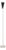 White Painted Steel Tube Floor Lamp with White Marble Base and Black Sheet Metal Shade For Sale