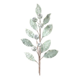 Glittered Pod Leaf Spray (Set of 2) For Sale