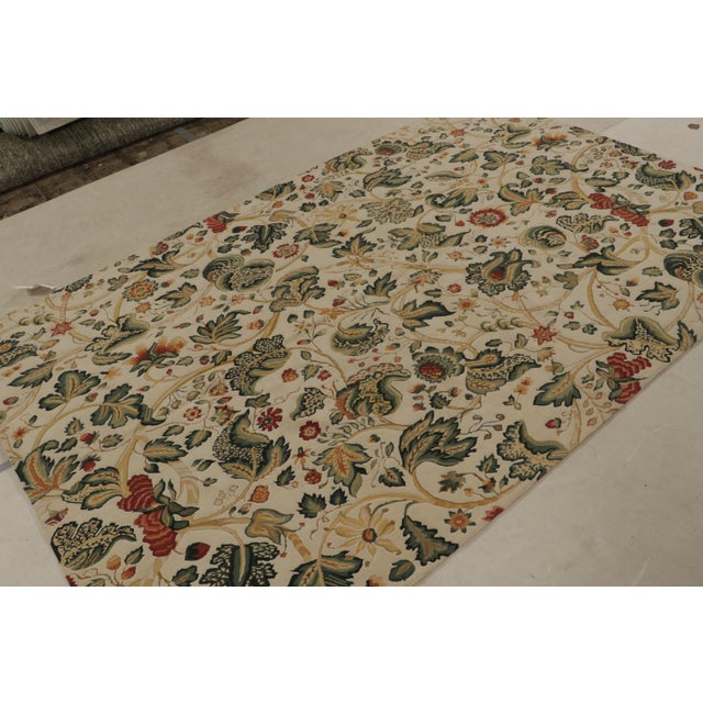 Handwoven in wool, this 6x9 European flatweave rug has been inspired by 18th century English Tudor rugs and tapestries....
