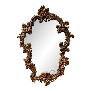 Antique French Scrolled Gilt Mirror For Sale