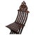 Late 20th Century Antique Moorish Folding Chair with Mother-of-Pearl Inlay, Middle Eastern For Sale - Image 5 of 15