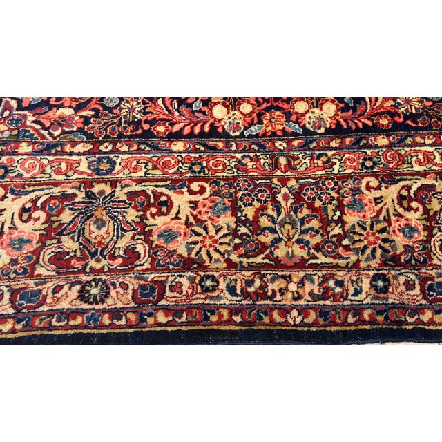 Antique Saruk Rug Size 8'5"x11'7" For Sale - Image 10 of 11