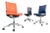 Red, Blue, Gray and Black Office T-Chairs from Vitra, Set of 3 For Sale