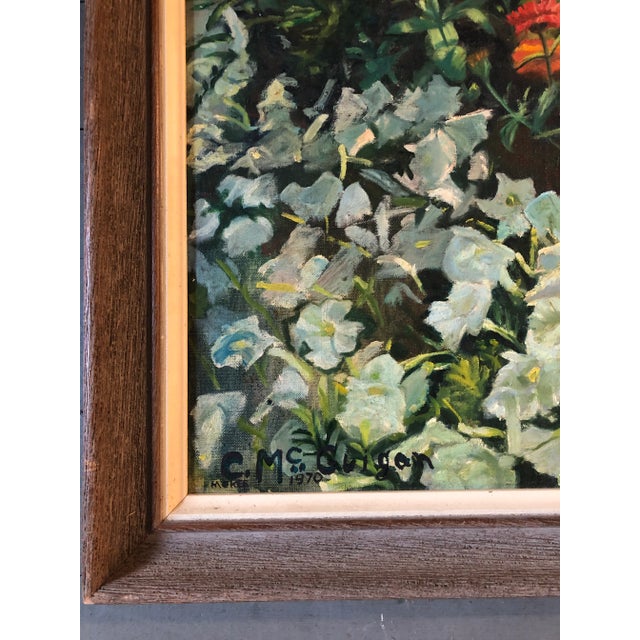 Original painting on stretched canvas 24 x 36 Signed & dated lower left Overall size with vintage original frame is 27 x 39