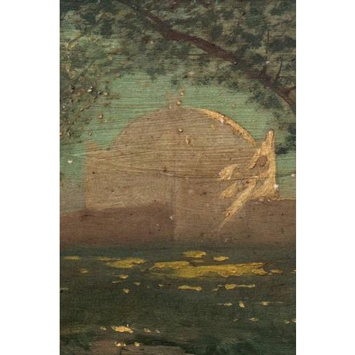 French School Artist, Sidi Abdallah Cherif Mausoleum in Tunis, Oil Painting on Board, 1888 For Sale - Image 3 of 8