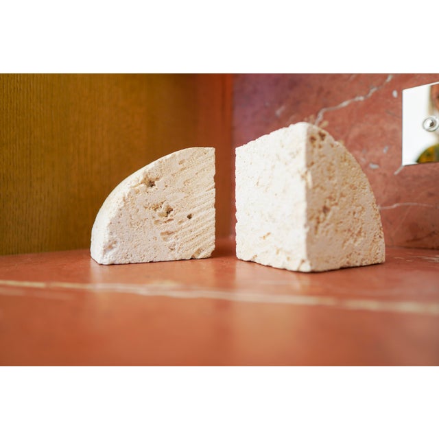White Fossilized Coral Limestone Bookends (Set) For Sale - Image 8 of 10