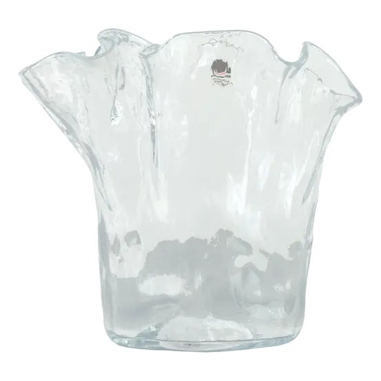 Mid-Century Finnish Glass Vase by Pertii Kalioninen for Muurla For Sale