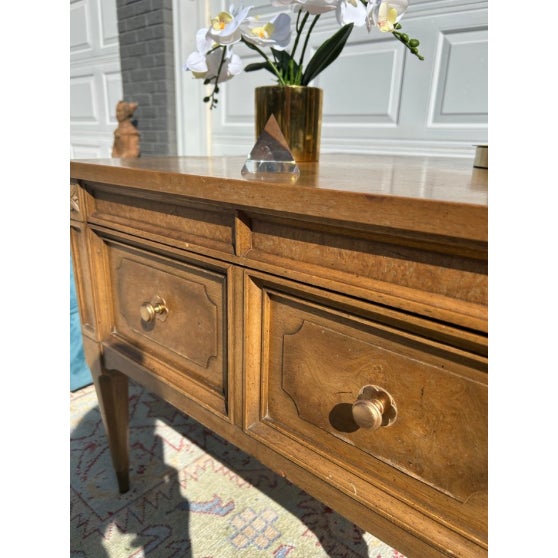 1950s American of Martinsville Burled Wood End Tables-Pair For Sale - Image 9 of 13