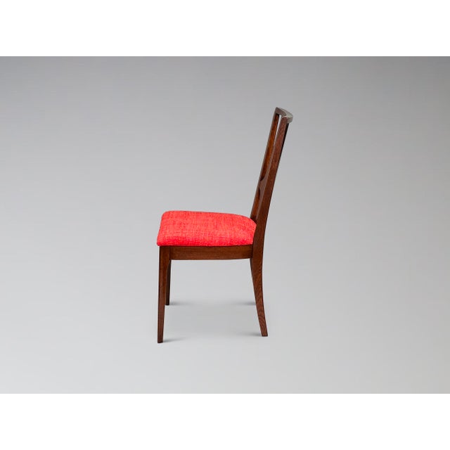 Restored Vintage Broyhill Brasilia Walnut and Cane Dining Chairs Set of 6 For Sale - Image 12 of 18