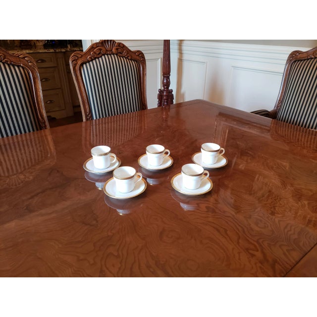 White Mid 20th Century Richard Ginori Demitasse Cup & Saucer Set- 10 Pieces For Sale - Image 8 of 8
