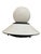 Glass Space Age Double Light Lamp in Glass and Steel, 1970s For Sale - Image 7 of 18