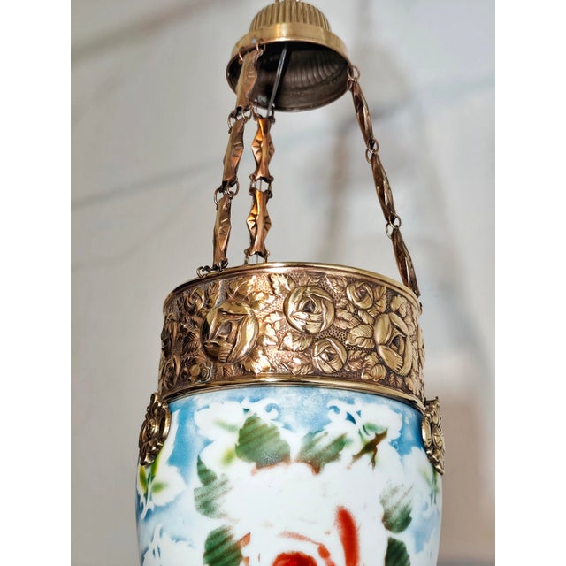 Art Nouveau Pendant Lamp, Spain, 1930s For Sale - Image 6 of 17