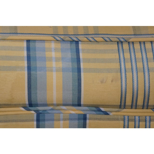 Early 20th-Century Tufted Plaid Chaise Lounge on Turned Mahogany Baluster Legs For Sale - Image 18 of 18