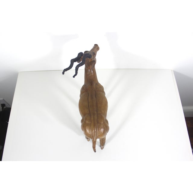 Vintage Leather Antelope or Impala Animal Figurine For Sale - Image 4 of 9