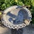 Mid 20th Century Vintage Bird Bath Aluminum With Iron Filigree Base and Perching Bird Sculpture For Sale - Image 5 of 12