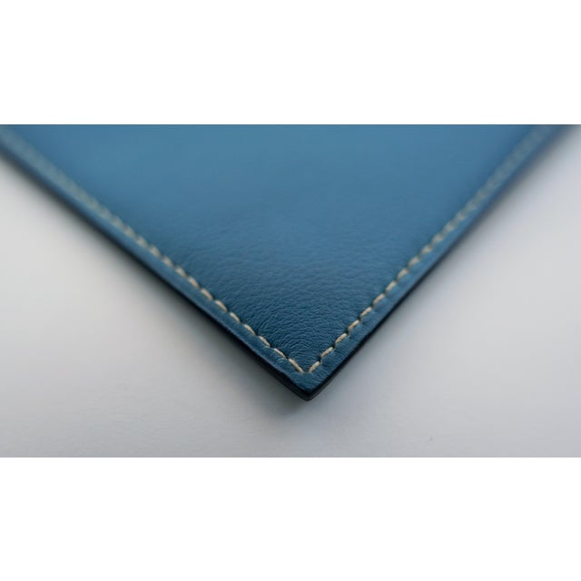 Hermes Blue Jean Veau Swift Leather Zip Zap Compact Wallet, C. 2008 For Sale - Image 9 of 11