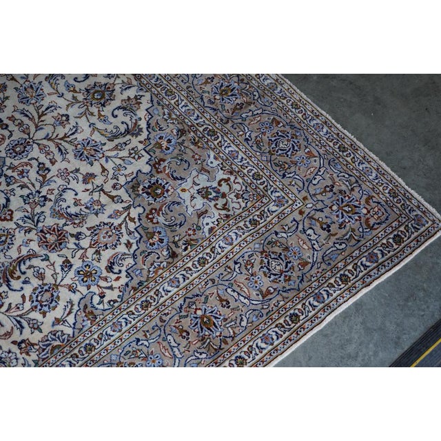 Large Vintage French Cream Rug For Sale - Image 5 of 17