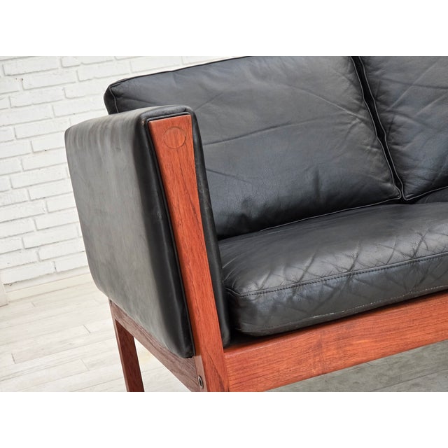 Mid-Century Modern Vintage Danish Sofa by H.J.Wegner for Carl Hansen & Søn, 1960s For Sale - Image 3 of 18