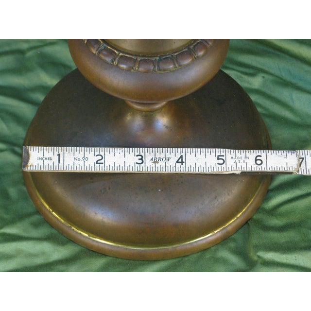 Bronze Early 20th Century Tabe Lamp Arts & Crafts / Art Deco Brass For Sale - Image 8 of 9