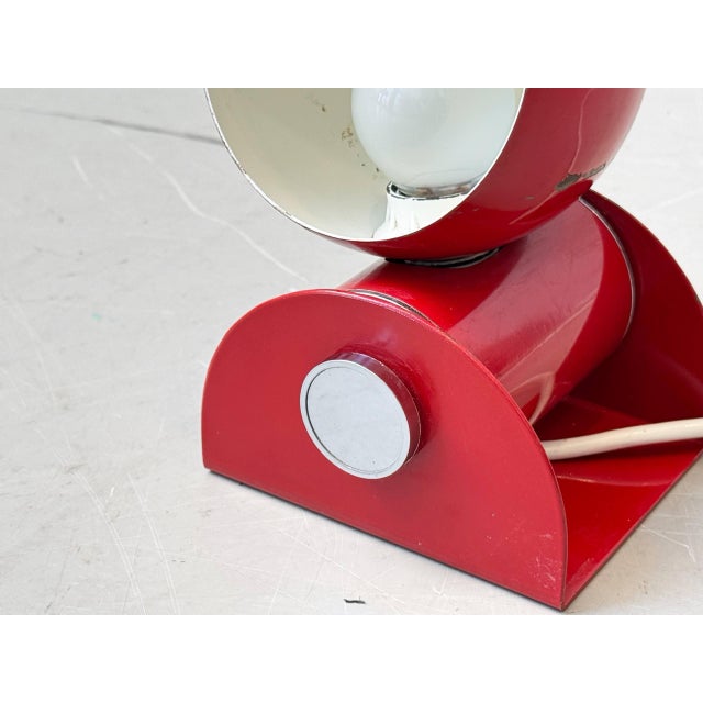 Red Spherical Table Lamp by Enrico Tronconi, Italy, 1960s For Sale - Image 8 of 14