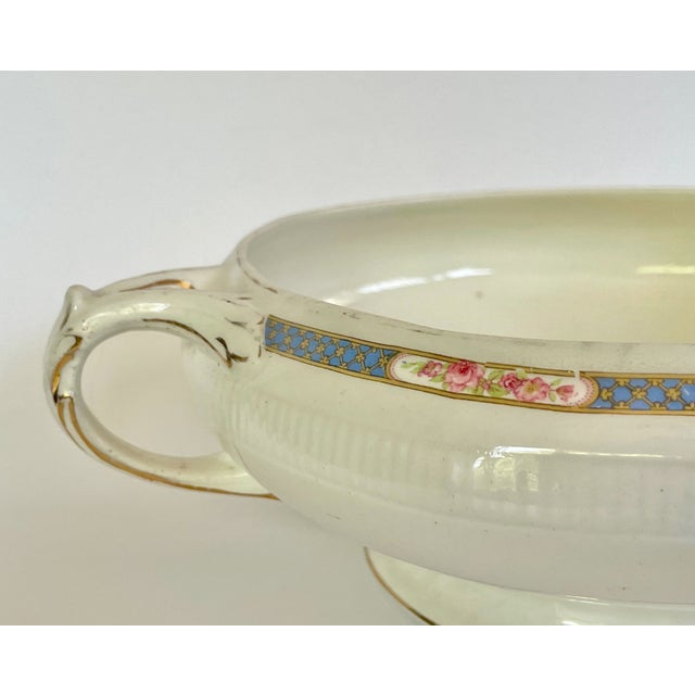Traditional Antique Serving Bowl by Wh Grindley Kendal Ironstone | Georgian Ivorie | Rare English China For Sale - Image 3 of 7