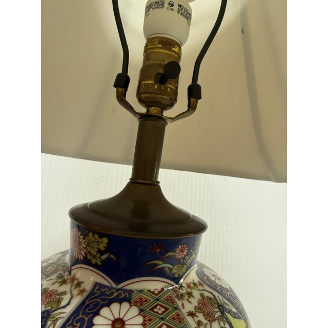 Japanese Imari Porcelain Table Lamp For Sale - Image 9 of 12