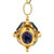 Vintage 18k Gold Rotating Amethyst Cube Charm Pendant For Sale - Image 4 of 11