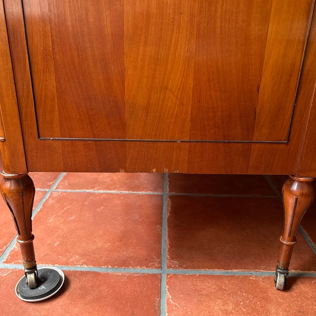 1930’s John Widdicomb Satinwood Highboy Dresser For Sale - Image 9 of 12