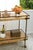 Worlds Away Matthew Izzo Home Cash Light Burlwood Bar Cart With Brass Details For Sale - Image 4 of 7