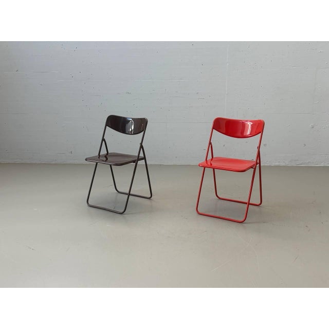 Vintage Ted Folding Chairs by Niels Gammelgaard for Ikea, 1970s, Set of 4 For Sale - Image 9 of 18