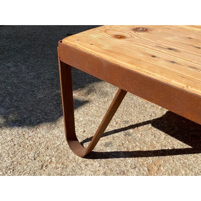 Vintage Industrial Coffee Table, 1950 For Sale - Image 4 of 12
