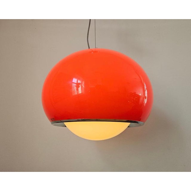 Large Mid-Century Modern Pendant Light by Guzzini for Meblo, 1970s For Sale - Image 10 of 13