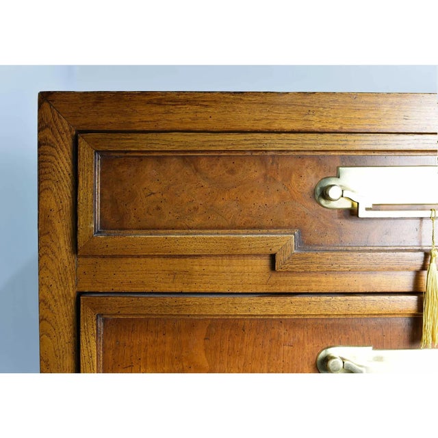 Mid-Century Campaign Style Credenza by Fancher Furniture — 9 Drawers For Sale - Image 9 of 12