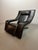 Mid-Century Italian Kilkis Lounge Chair with Ottoman and Integrated Small Side Table in Black Leather by Ammaniti & Vitello for Brunati, Italy, 1960s For Sale - Image 12 of 17