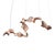 Copper Dune 10 Curve Chandelier with Shades in Copper Metallic Tone by Daniel Becker for Moss Objects For Sale - Image 8 of 8