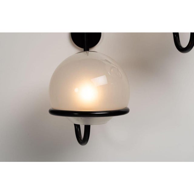 Glass and Metal Model 154 Wall Lamp by Sergio Asti for Arteluce, Italy, 1964 For Sale - Image 10 of 18