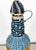 Blue Vintage Wire Wrapped Bottle For Sale - Image 8 of 9