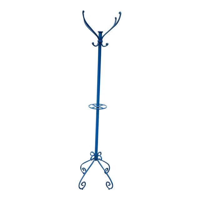 1940s Solid Iron Coat Rack For Sale