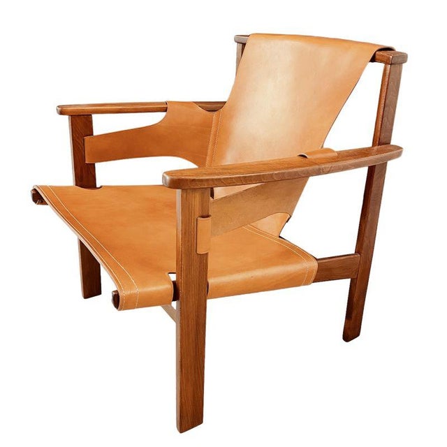 Brown Set of Trienna Safari Armchairs attributed to Acking from Nordiska Kompaniet, 1957 For Sale - Image 8 of 8