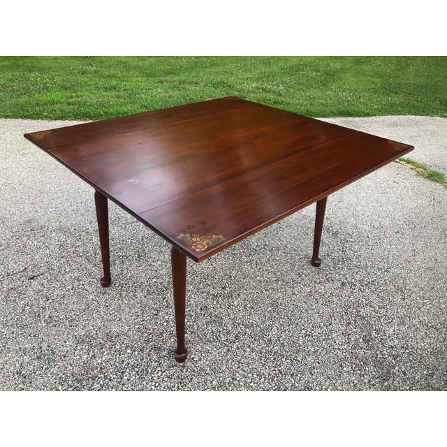 MidCentury L. Hitchcock Stenciled Drop Leaf Dining Table Chairish
