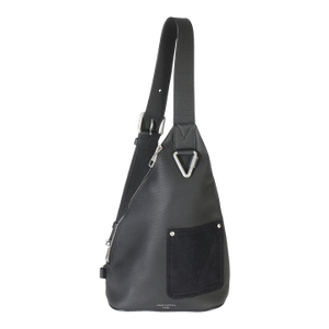 Black LV Touch Calfskin Delta Slingbag
