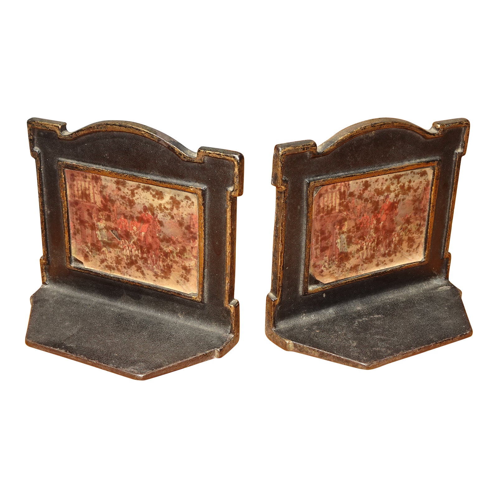 Pair of Vintage French Country Iron Bookends | Chairish