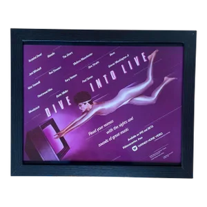 Rare 1980s Rare Warner Video Marketing Poster, Laminate - Framed