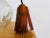 Brown Mid-Century Wood and Art Glass Pendant in the style of Mazzega, 1960s For Sale - Image 8 of 10